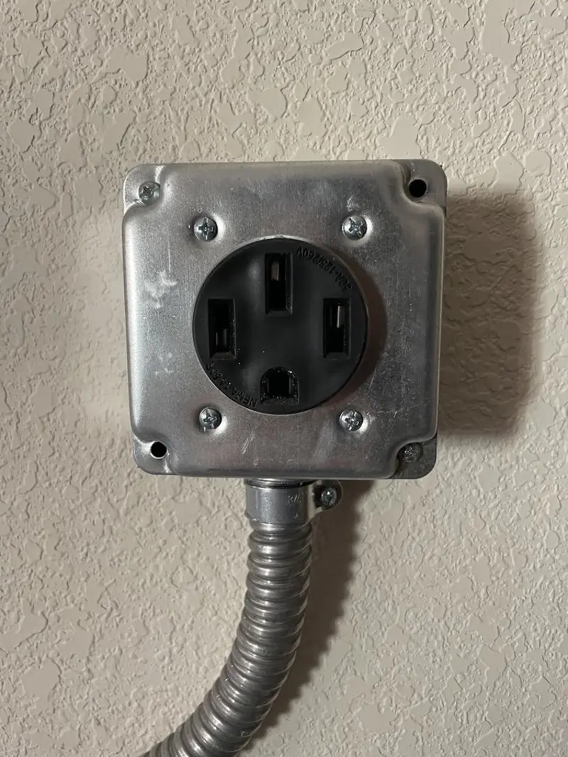 NEMA 14-50 outlet installed for Electrical Panel Upgrade in Humboldt